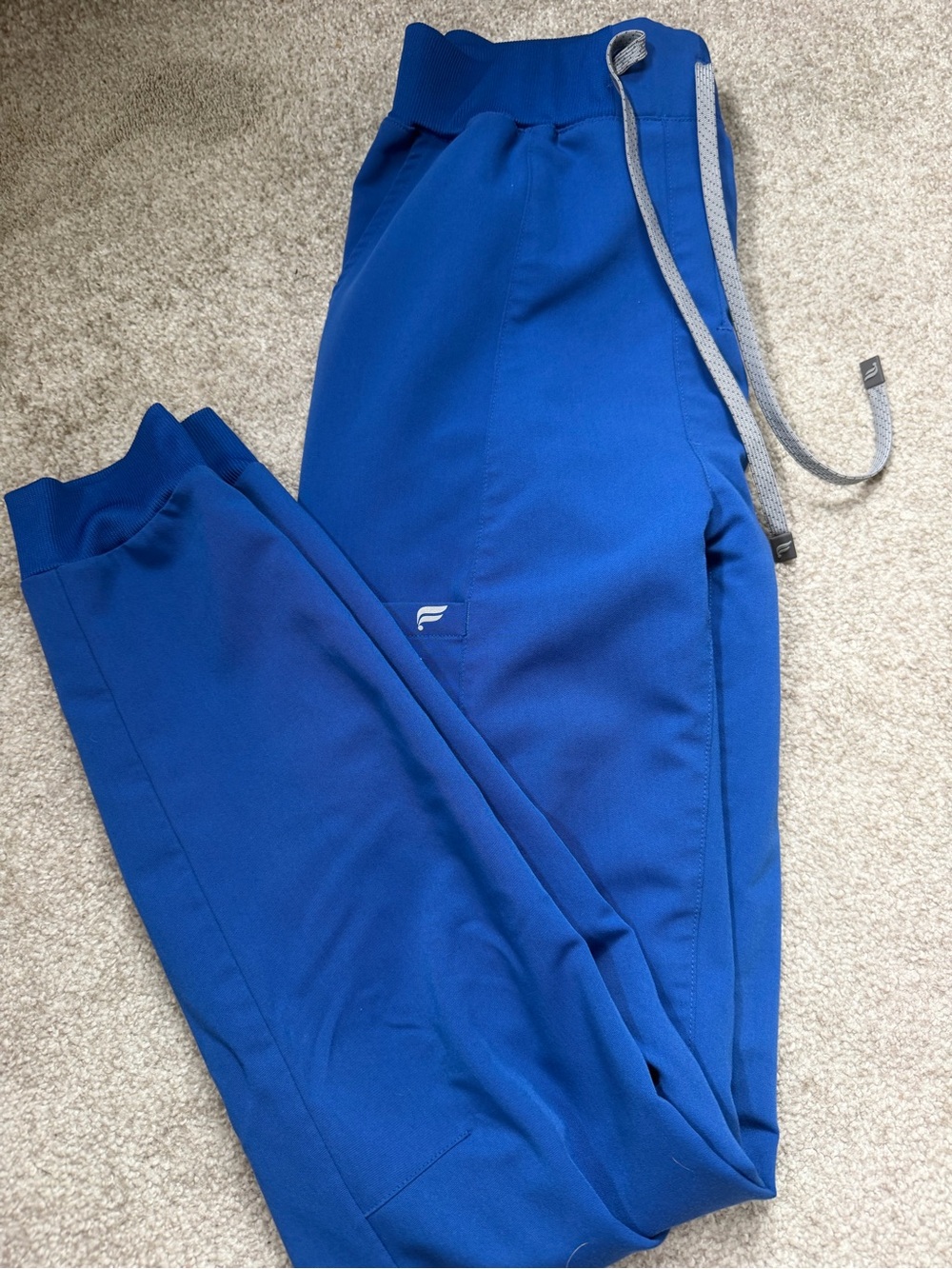 Royal Blue Scrub Joggers with Small Logo